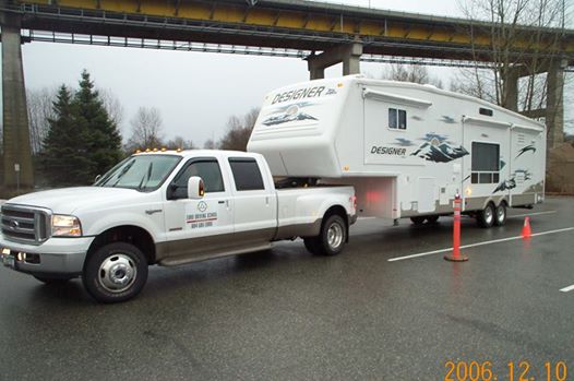 Perfect parking with a 5th Wheel Trailer